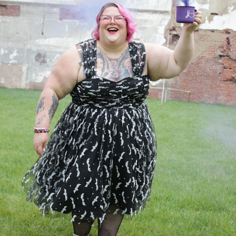 Unique-Vintage Tulle Bat Dress